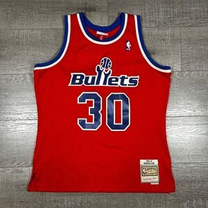 Bernard King Mitchell Ness Hardwood Classics Washington Bullets 30 Jersey Size L